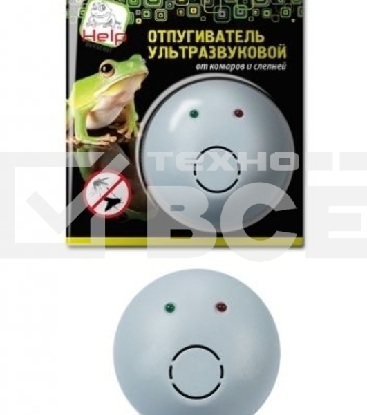 ОтпугивательHELP комаров и слепней ультразвуковой 220В, 10х10х4,5 см