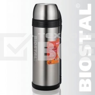 Термос универсальный (для еды и напитков) Biostal Спорт (2 литра) с ручкой, стальной