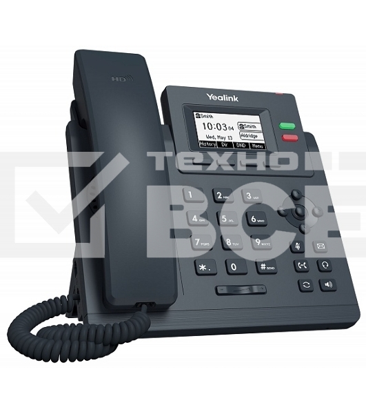 Телефон SIP Yealink SIP-T31P WITHOUT PSU черный (без БП)