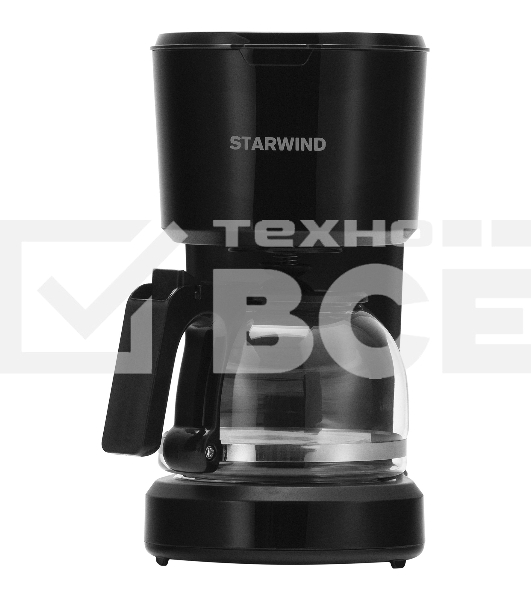 Кофеварка капельная Starwind STD0610 черный, исп. кофе - молотый, 0.6 л, 600 Вт.