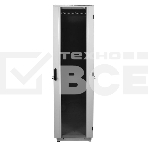 Шкаф телекоммуникационный напольный 42U (600x1000) дверь стекло (3 места), черный, фото13