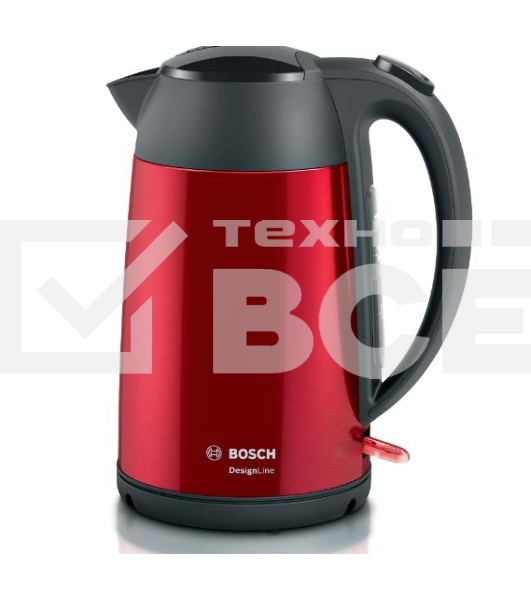 Чайник электрический Bosch TWK3P424 1.7л. 2400Вт красный (корпус: нержавеющая сталь)