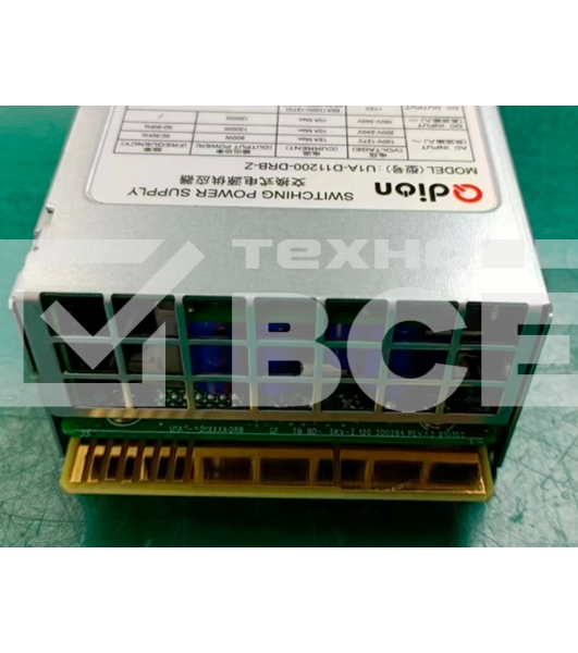 Серверный блок питания  Server power supply Qdion Model U1A-D11200-DRB-Z P/N:99MAD11200I1170117 CRPS 1U Module 1200W Efficiency 94+, Gold Finger (option), Cable connector: C14