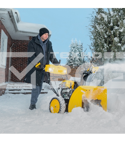 Бензиновая снегоуборочная машина SBM 610S PRO, 212cc, эл.старт, фара, обогрев  Denzel
