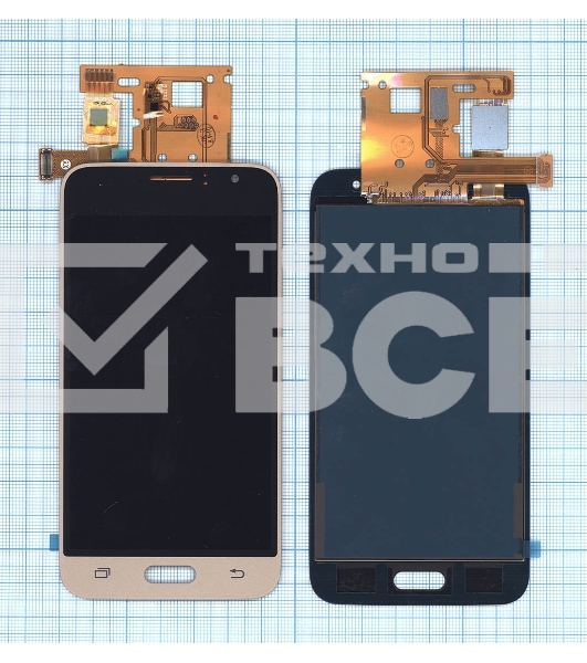 Дисплей для Samsung Galaxy J1 (2016) SM-J120F (TFT) золотистый