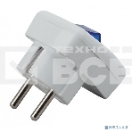 Вилка с/з с выключателем Vx5-W ЭРА 16A белая (24/384/3072), фото 1