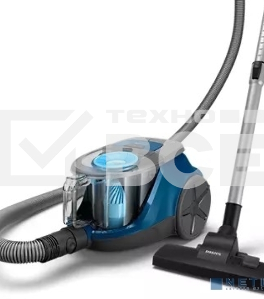 Пылесос Philips XB2022/01 темно-синий, 360/1800 Вт, уборка сухая, пылесборник контейнер 1.3 л
