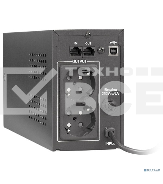 Источник бесперебойного питания ExeGate EP285478RUS Power Smart ULB-850.LCD.AVR.EURO.RJ.USB<850VA/480W, LCD, AVR, 2 евророзетки, RJ45/11, USB, Black>