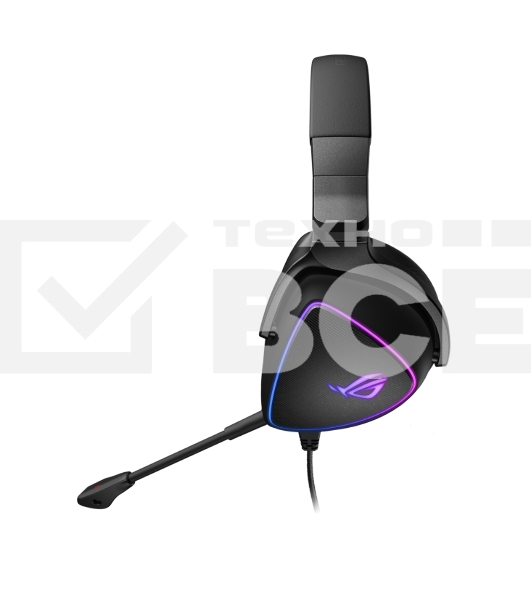 Игровые наушники ASUS ROG Delta S черные (7.1, USB Type-C + A, RGB подсветка, 50 мм, ESS 9281 Pro, микрофон, 90YH02K0-B2UA00)
