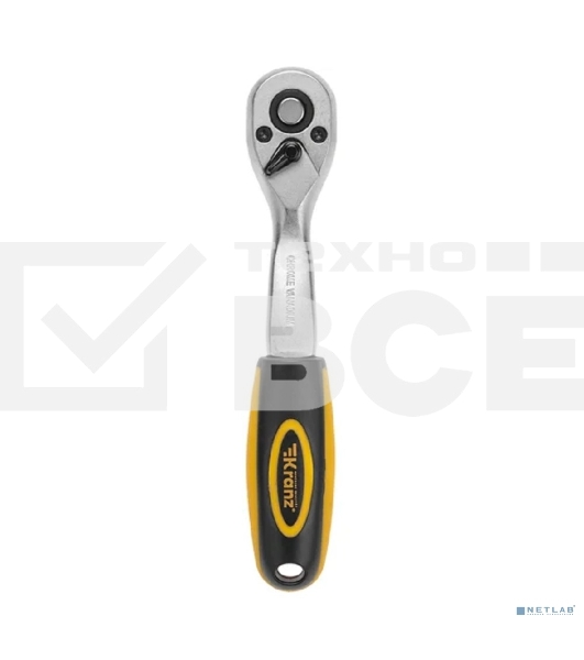 Ключ-трещотка для торцовых головок Kranz 1/4, СrV, 72 зубца