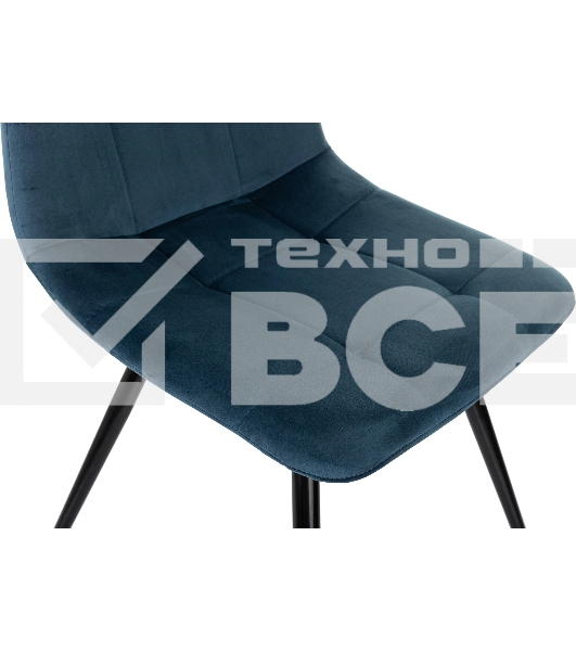 Стул для дома Бюрократ CH-K1_4 комплект 4 шт синий Holland 58 металл черный на ножках (CH-K1_1/HL58_4)