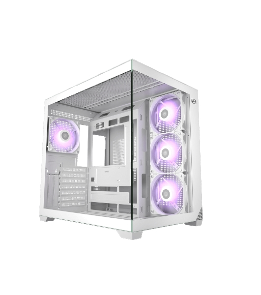 Корпус без блока питания PCCooler C3T700 ARGB WH, Midi-Tower, TG, 4x120мм ARGB, 1xUSB-A 3.0 + 1xUSB-A 2.0 + 1xUSB-C, ATX, mATX, mITX белый