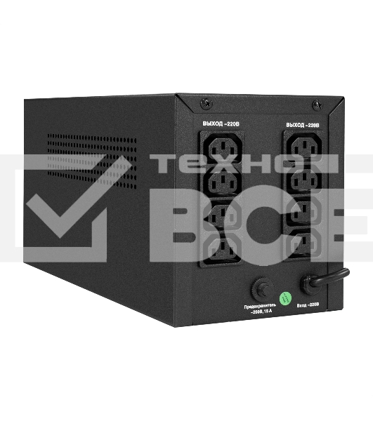 Источник бесперебойного питания ExeGate Power NB-2000.LED.AVR.8C13 (2000VA/1200W, LED, AVR, 8*C13, батарея 12V 9Ah - 2 шт., металлический корпус, Black)