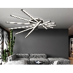 Потолочный светодиодный светильник Ambrella light FL6232 BK черный 96W 3000K-6400K 605*605*200 (ПДУ ИК), фото2