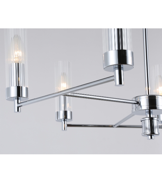 Люстра Ambrella light LH55151/6 CH/CL хром/прозрачный E14/6 max 40W D675*520