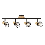 Светильник Ambrella light TR8754/4 BK/WD черный/дерево IP20 E27/4 615*115*200, фото8
