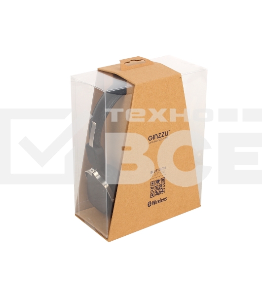 Беспроводные/проводные наушники Ginzzu GM-571BT черный, накладные, Bluetooth + Jack 3.5 мм, до 8 ч