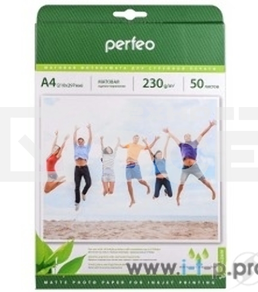 Бумага Perfeo PF-MTA4-230/50 Бумага Perfeo матовая, А4 230 г/м2, 50л