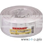Кабель Rexant (01-5101-3) Кабель телефонный 4 жилы 100м CCA белый (ШТЛП-4), фото2