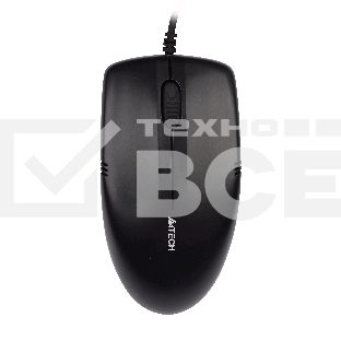 Мышь проводная A4Tech OP-530NU черный, 1200 dpi, USB, кнопки - 3