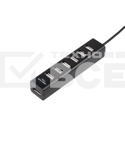 Разветвитель USB Rexant на 7 портов черный