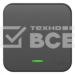Выключатель 1-кл. ОП Blanca 10А IP20 (сх. 1) 250В с подсветкой с изолир. пластиной антрацит SchE BLNVA101116