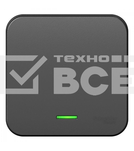 Выключатель 1-кл. ОП Blanca 10А IP20 (сх. 1) 250В с подсветкой с изолир. пластиной антрацит SchE BLNVA101116