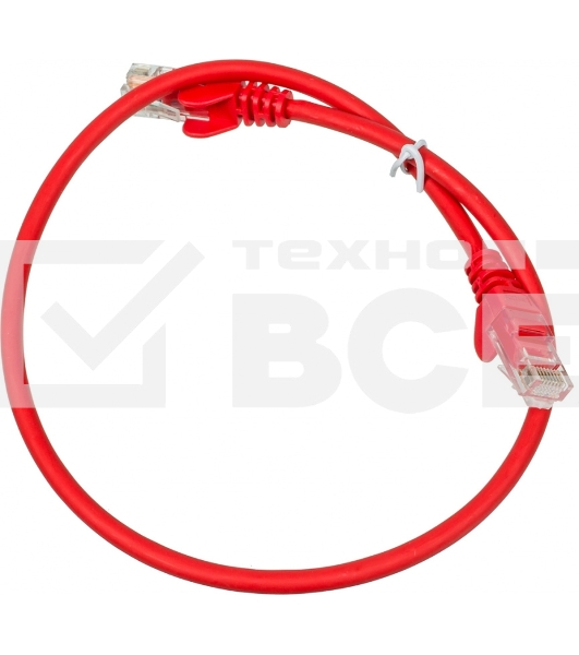 Кабель Патч-корд Lanmaster utp LAN-PC45/U5E-0.5-RD вилка RJ-45-вилка RJ-45 кат.5е 0.5м красный LSZH (уп.:1шт)