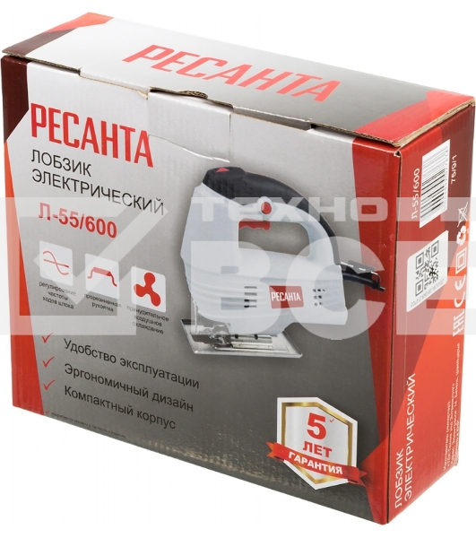 Лобзик Ресанта Л-55/600 600Вт 3000ходов/мин от электросети
