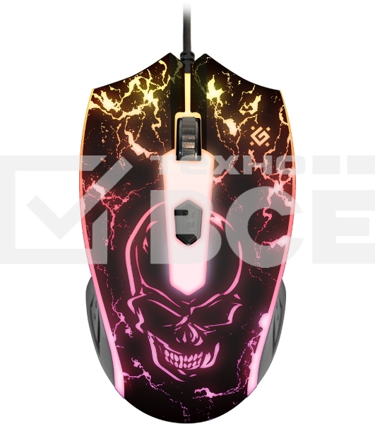 Мышь проводная Defender Overmatch GM-069 черный, 2400 dpi, USB, кнопки - 4