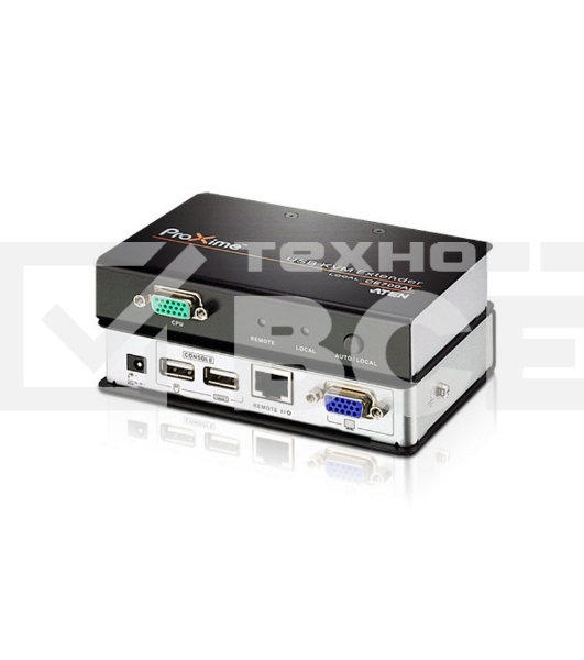 Переключатель ATEN CE700A-D(AT-G) Удлинитель, SVGA+KBD+MOUSE USB ATEN, 150 метр., HD-DB15+USB A-тип, Female, c KVM-шнуром USB 1.8м, Б.П. 220> 5.3V