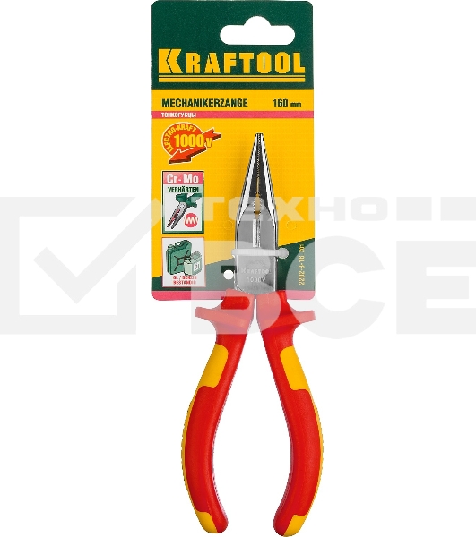 Тонконосы KRAFTOOL 2202-3-16_z01 electro-kraft cr-mo сталь двухкомп. рукоят. хром. покр. 160мм