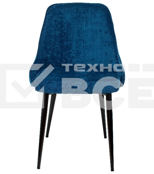 Стул для кухни Бюрократ KF-5_2 Velvet 29 комплект 2шт, темно-синий, металл черный на ножках (KF-5/VELV29_2)