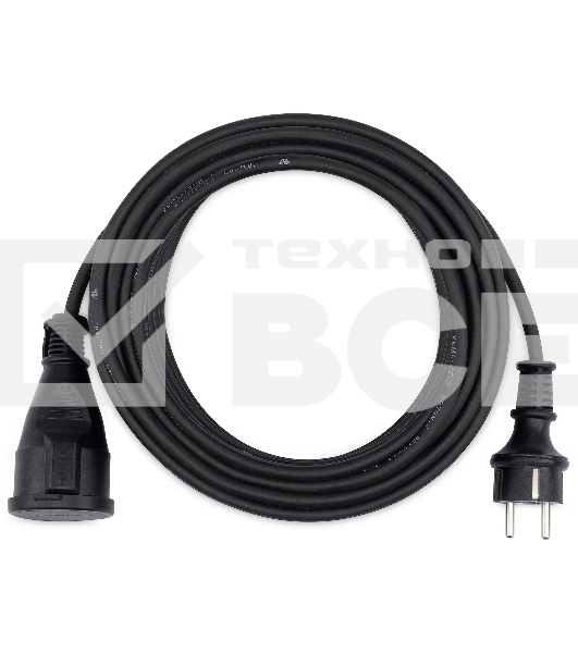 Удлинитель силовой Starwind ST-PS1.20/FRB-16 3x1.0 кв.мм 1 розет. 20 м КГ 16A без катушки черный