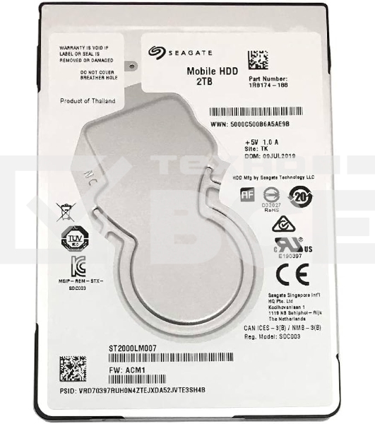 Жесткий диск Seagate Original SATA-III 2Tb ST2000LM007 (5400rpm) 128Mb 2.5'