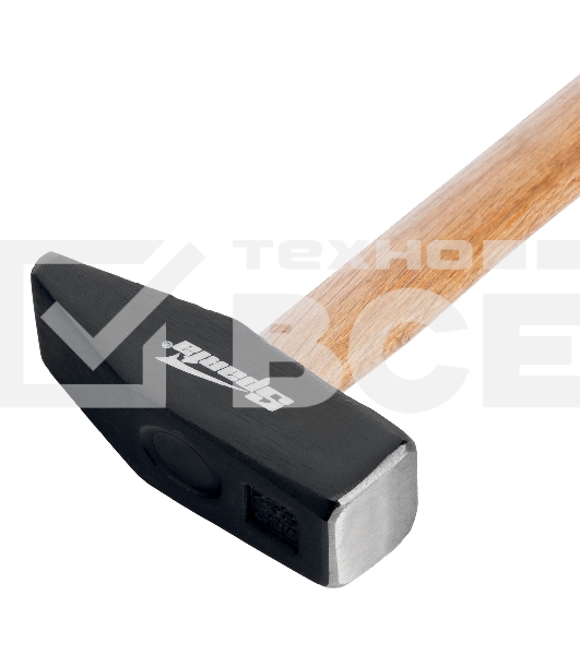 Молоток слесарный Sparta 1500 г, квадратный боек, деревянная рукоятка