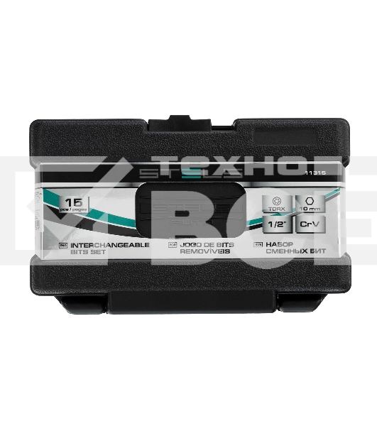 Набор бит TORX, хвостовик-шестигранник, 10 мм, CrV, 15 предм. Stels