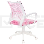 Кресло компьютерное Бюрократ CH-W695NLT TW-06A TW-13A розовый, сетка/ткань, крестовина пластик, пластик белый, фото4