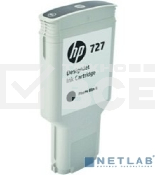 Картридж струйный HP 727 с серыми чернилами для принтеров Designjet, 300 мл