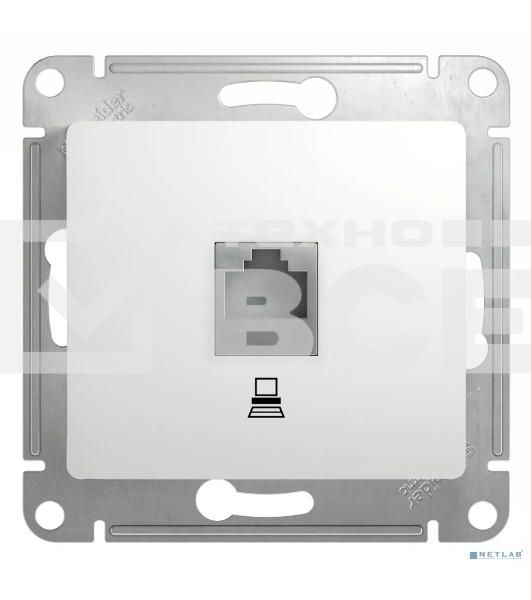Механизм розетки SCHNEIDER ELECTRIC GSL000181K Glossaкомп. 1-м rj45 белый