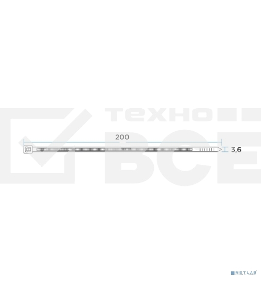 Хомут кабельный PROconnect 2.5х200 нейл. белый (уп. 100 шт)