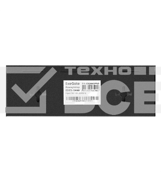 Коммутатор неуправляемый ExeGate EDES-1008D (8-портовый UTP 10/100Mbps, металлический корпус, с функцией энергосбережения (EEE), настольный/настенный)