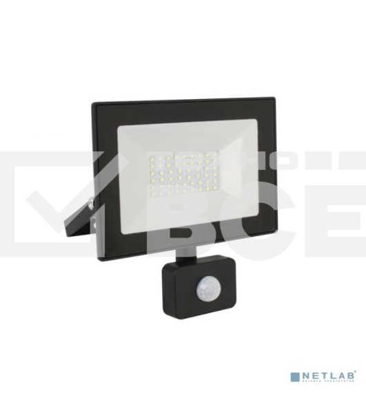 Прожектор Ultraflash LFL-3002S C02 черный (LED прожектор с датчиком, 30 Вт, 230В, 6500К)