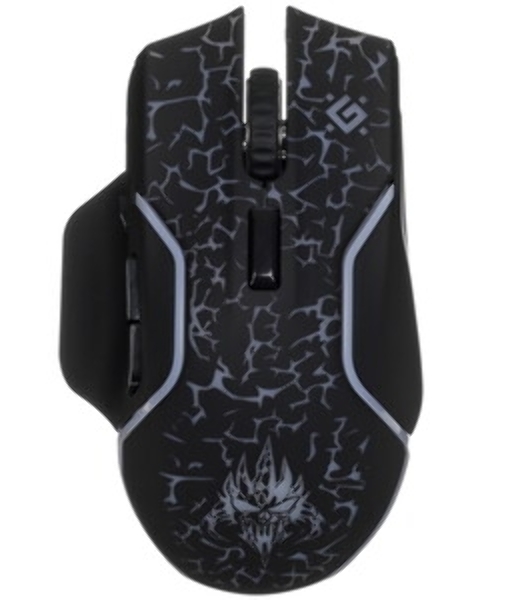 Мышь беспроводная Defender Oneshot GM-067 черный, 3200 dpi, радиоканал, USB, кнопки - 7