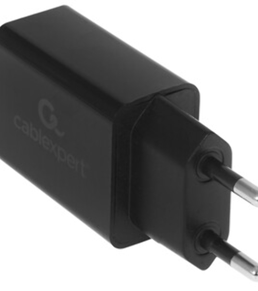 Сетевое зарядное устройство Cablexpert MP3A-PC-17, QC 3.0, 100/220V - 1 USB порт 5/9/12V, черный