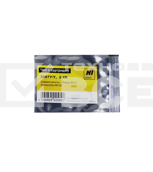 Чип Hi-Black к картриджу Xerox Phaser 6510/WC 6515 (06R03487), Y, 2,4K