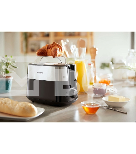 Тостер Philips HD2516 830Вт черный/стальной