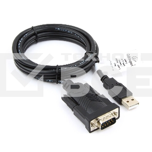 Конвертер USB->SERIAL Cablexpert UAS-DB9M-02 AM/DB9M, 1,5 м, PL2303TA, WinXP-Win8, черный, пакет