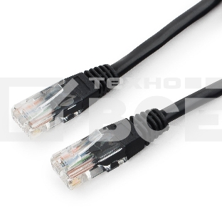 Патч-корд UTP Cablexpert PP12-3M/BK 5e, 3м, литой, многожильный (черный)