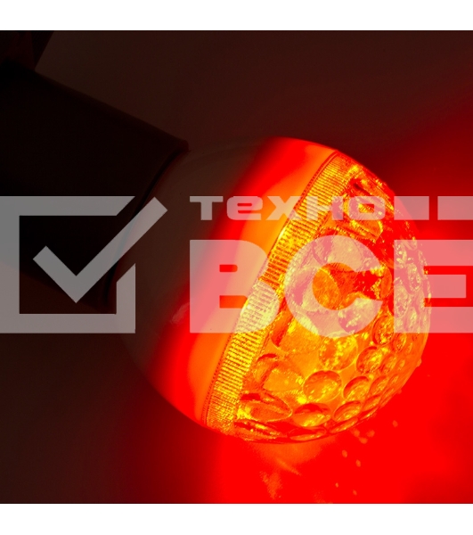Лампа шар e27 9 LED  Ø50мм красная